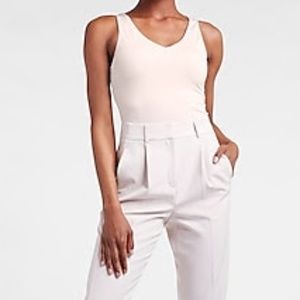 Body Contour Double Layer V-Neck Thong Bodysuit